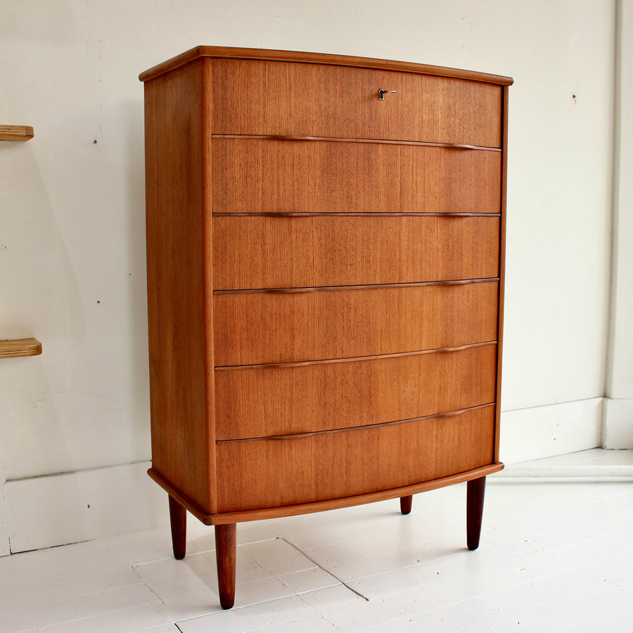 Danish teak tallboy ref.25001