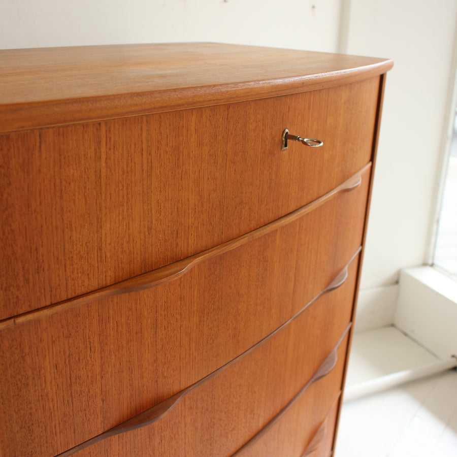 Danish teak tallboy ref.25001