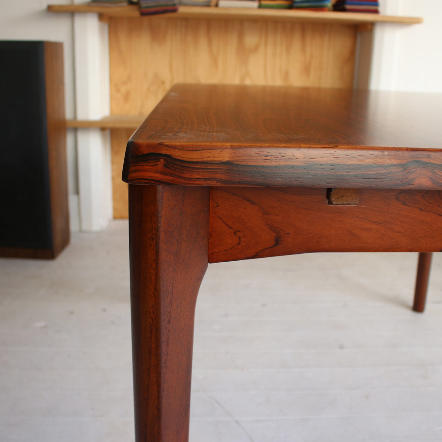 Danish mid century Brazilian rosewood dining table by Henning Kjærnulf