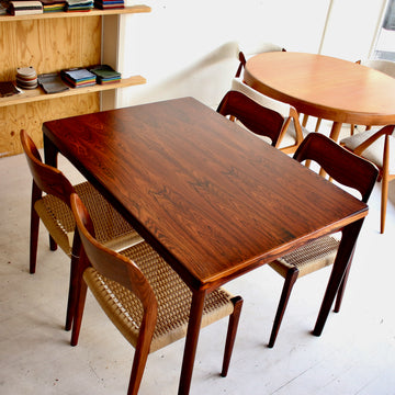 Danish mid century Brazilian rosewood dining table by Henning Kjærnulf